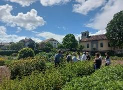 A Château de Prangins-Musée 18. századi kertjében festőnövényeket ismerhettek meg a konferencia résztvevői Fotó: Kollár Csilla